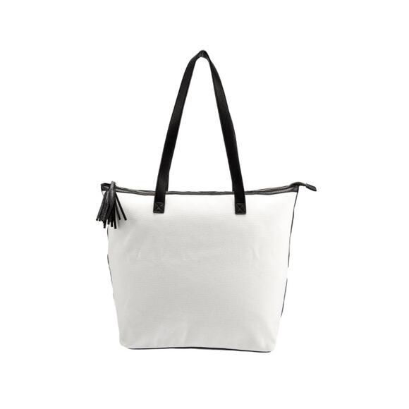 Walter Baker Handbags - Walter Baker Carly Bag White Canvas Tote Bag Large New With Tags NWT